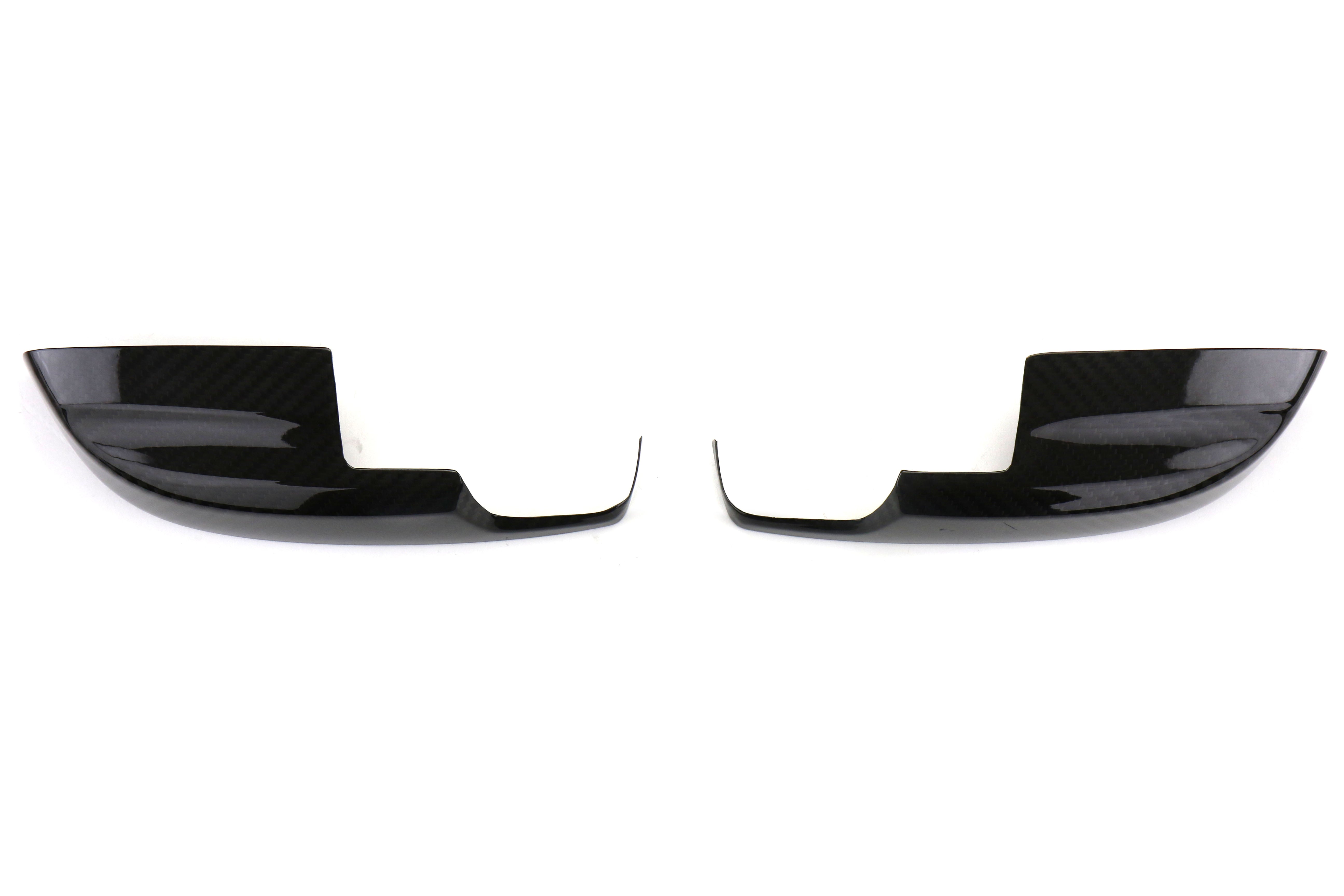 OLM S-line Dry Carbon Fiber Mirror Lower Covers - Gloss Carbon Fiber - 2015-2021 Subaru WRX / STI